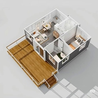 Maison conteneur extensible 20ft 30ft 40ft 2 chambres Villa préfabriquée extensible avec certification CE