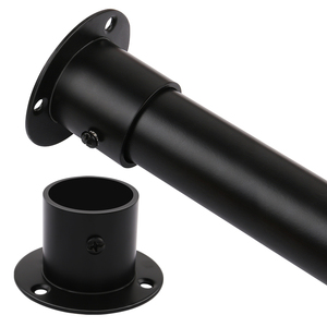 Support de tringle à vêtements en acier inoxydable 304, noir, pour montage mural ou au plafond - Product Image 5