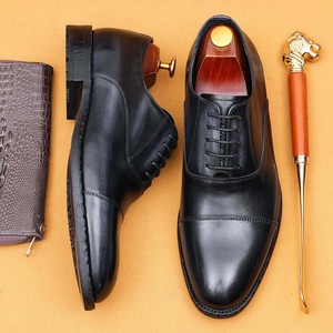 Zapatos formales de cuero para hombre, estilo 2026, cuero genuino, alta gama, retro británico, con acabado pulido, punta en pico, tipo Oxford - Product Image 4