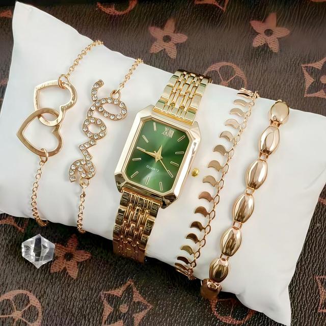 LP43 Wholesale Gift Set Fashion Square Ladies Watch Stainless Steel Women Wristwatch Luxury Casual Dress Watches Without Box