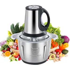 Food Processor Meat And Vegetable Chopper Grinders Mini Stainless Steel Electric 2L 3L Meat Grinder For Home Kitchen