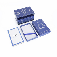 Cartes flash éducatives personnalisées avec motifs d'animaux et lettres anglaises pour l'apprentissage des mots, avec boîte rigide en deux parties pour enfants