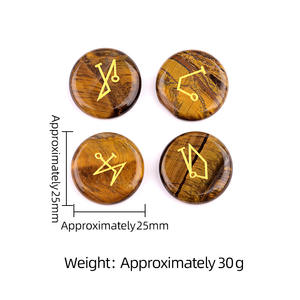 Juego de Piedras de Cristal Curativas con Sigilos de Arcángeles Grabados Naturales, Curación, Miguel, Ranhael <span class=keywords><strong>Gabriel</strong></span>, Uriel, 25 mm, 5 mm - Product Image 3