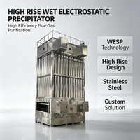 Précipitateur électrostatique commercial (ESP) à unité humide pour le traitement des gaz de combustion des chaudières des usines d'éthanol à base de canne à sucre