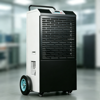 Nouveau déshumidificateur industriel portable haute efficacité 138L/D, sécheur d'air pour entrepôt commercial, usine, sous-sol, en acier inoxydable