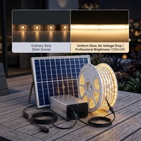 Bande LED solaire commerciale pour garde-corps, étanche IP65, 20M-100M, tube lumineux flexible robuste pour l'éclairage de ponts, routes et projets