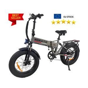 Customized Logo Lithium Battery 48V 20" 20" 500w Fat Tire Cruiser Fat Tire Electric Bike Folding Electric Bicycle