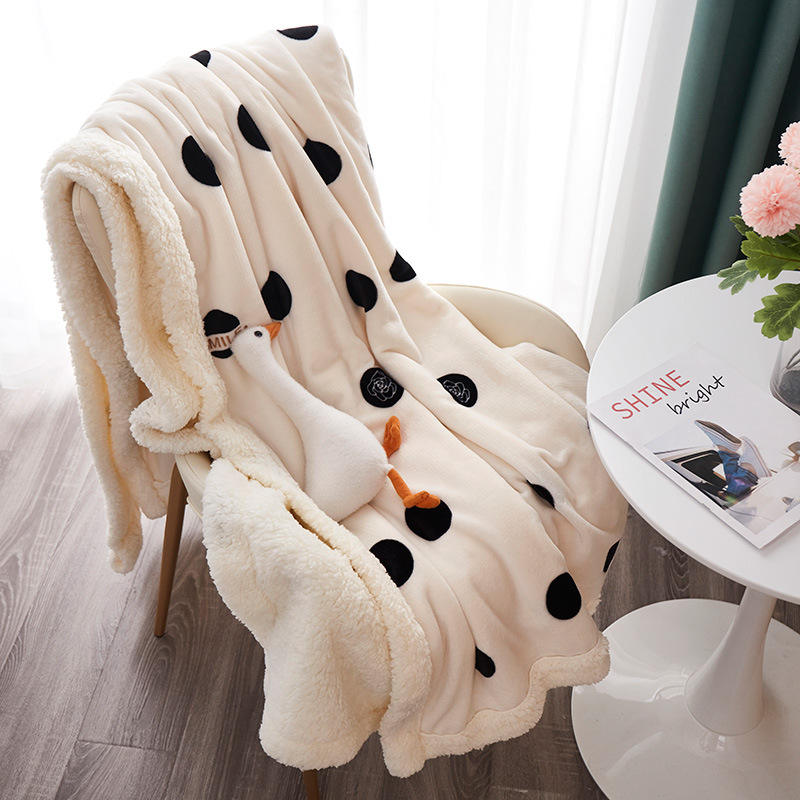 Cow yuanyuan-tk [couverture imprimée en laine d'agneau]