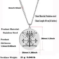 Collier pendentif en acier inoxydable avec logo Voodoo Veve, bijou talisman Vodou Lwa Loa
