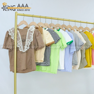 Camisetas Vintage con Cuello Redondo para Mujer, al por Mayor, en Fardos, Camiseta, Baju, <span class=keywords><strong>Kaus</strong></span>, Ropa de Segunda Mano, Verano, Limpia, 90-100% - Product Image 3