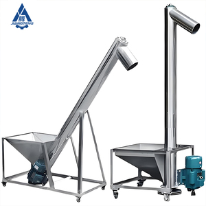 Convoyeur à vis vertical personnalisé d'usine standard sanitaire 3-A pour le transport de céréales et de sucre avec trémie - Product Image 3