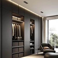 Dressing sur mesure pour toute la maison, super grand, en forme de U, moderne, pour chambre à coucher, villa, avec bureau intégré et coiffeuse