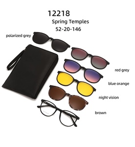 2253A Montature per <span class=keywords><strong>Occhiali</strong></span> Super Leggere in TR90 con 5 <span class=keywords><strong>Clip</strong></span> per <span class=keywords><strong>Occhiali</strong></span> <span class=keywords><strong>da</strong></span> Sole, Lenti a Specchio Polarizzate con <span class=keywords><strong>Clip</strong></span> Magnetica - Product Image 6