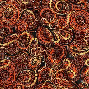 Tessuto Cerato con Motivo Paisley Bruciato, Kain Africano Stampato a Cera, Alta Qualità, PAISLEY FLORAL BATIK HANDKERCHIEF - Product Image 4