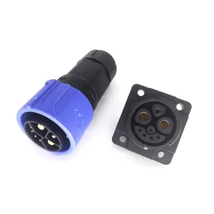 M23 M25 2+1+5 Pins 50a 300v Automotive Electric Bike Energy Storage Power Supply Charger Dustproof Waterproof Battery Connector