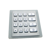 Hintergrund beleuchtete 4X4 Matrix 16-Tasten-IP65-wasserdichte Metall tastatur mit USB PS2-PIN-Anschluss für Option