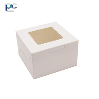 Boîtes cadeaux pour gâteaux et pâtisseries en carton avec fenêtre transparente en PET, vente en gros d'usine, boîte blanche avec fenêtre pour biscuits