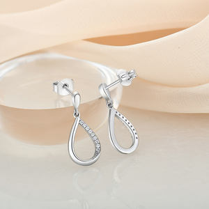 Nouvelle tendance 925 boucles d'oreilles en argent Sterling exquis bijoux fins Zircon boucles d'oreilles pour les femmes - Product Image 4