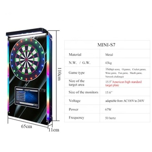 MINI-S7 迷你电子飞镖机 16 种游戏 硬币投掷式 LED 灯 15.6 英寸屏幕 商业级飞镖游戏机 英式合金 - Product Image 3