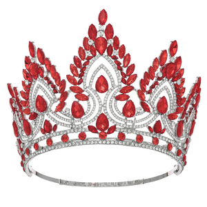 新作入荷 高級金メッキブライダルクラウンヘッドバンド ジルコンヘアジュエリーセット 結婚式アクセサリー用 - Product Image 1