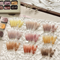 Vernis à ongles gel UV style français, série Lait de Rose et Café, avec palette de 9 couleurs, longue tenue, vernis liquide 9 couleurs