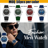 Montre de sport à quartz pour homme, avec cadran lumineux de luxe, boîtier en acier inoxydable, bracelet en caoutchouc, personnalisable avec votre logo – Vente chaude OEM pour fournisseurs de montres