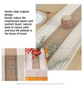 Wholesale <b>Washable</b> Machine Braided Rustic Table Decoration <b>Runner</b> for Living Room Bridal Shower with Tassels - Product Image 4