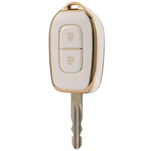 法国汽车新款上市2按钮TPU汽车钥匙箱盖，适用于达西亚景区