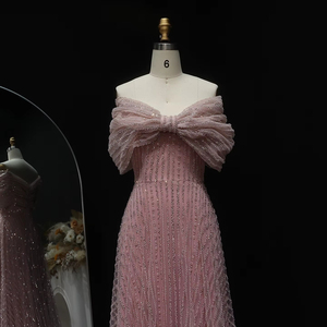 Jancember LSZ064 <span class=keywords><strong>Abiti</strong></span> <span class=keywords><strong>da</strong></span> Sera Formali <span class=keywords><strong>da</strong></span> Donna Scintillanti con Fiocco Rosa Fata per Feste - Product Image 4