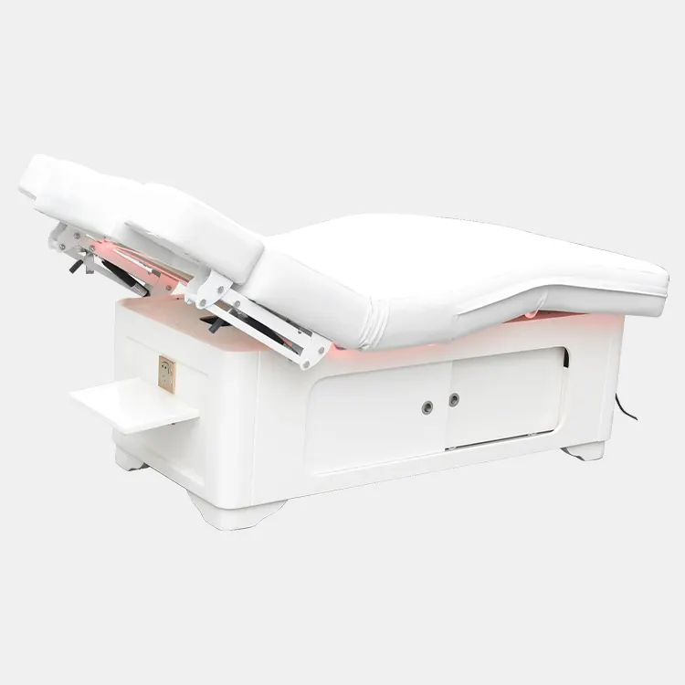 Ahşap spa masaj masası salonu güzellik salonu hidroterapi jet su mobil hidrolik ısıtmalı spa sandalyesi ahşap yatak spa