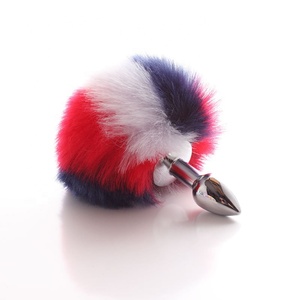 Jouets érotiques Stimulation de la Prostate masseur d'extension anale bouchon de fesses en métal queue de lapin en fourrure <span class=keywords><strong>Plug</strong></span> <span class=keywords><strong>Anal</strong></span> pour femmes - Product Image 2