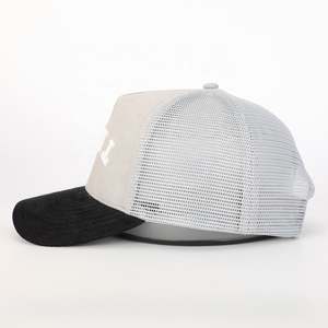 Conception OEM Broderie de haute qualité Classiques 5 Panneau Gorras Coton Sport Mesh Chapeau Vente en gros Classiques personnalisés Velours côtelé Casquette de camionneur - Product Image 3