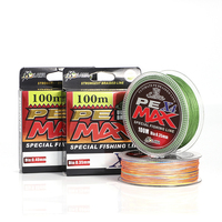 Ligne de pêche tressée PE multicolore, ligne de pêche tressée, flottante 100M, 4 brins, lisse, Super tressée, offre spéciale
