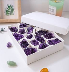 Toptan doğal brezilya ametist küme hayvan tasarım oyma taş seti çevre dostu yarı değerli taş el sanatları Feng Shui - Product Image 5