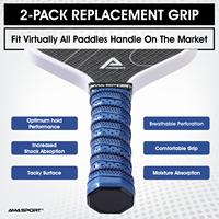 Profesional AMA SPORT New Tech Personalizar Protección de manos Mango reemplazable PU Grip Venta al por mayor Pickleball Paddle Overgrip
