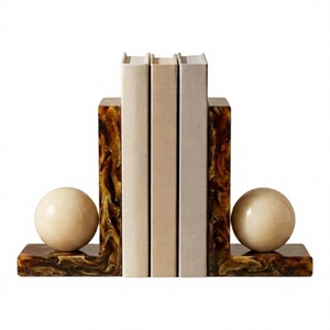 Porte-livres décoratifs en résine personnalisés en forme de L, vente en gros, support de livres décoratif pour décoration de table de luxe - Product Image 6