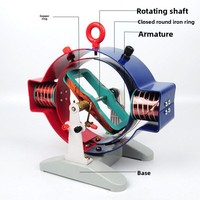 SCIEDU Motorprinzip-Demonstrator Elektromotor-Generator-Modell Physik Elektromagnetismus Lehrmodell Motor-Generator-Modell