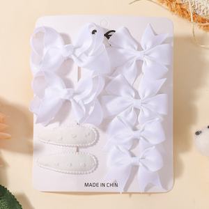 8PCS Girls <b>Hair</b> Clip Set Bow Ties Sweet Ribbon Solid Colors Fashion Cute Kids Gift <b>Hair</b> <b>Accessories</b> - Product Image 6
