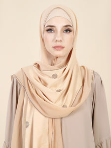 Pañuelo largo de gasa suave con pedrería al por mayor, chal de moda musulmán, hiyab, pañuelos para la cabeza para mujer, pañuelo islámico prémium - Product Image 2