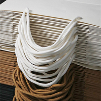 Sac de shopping en papier blanc mat avec logo imprimé, prix de gros abordable, luxe