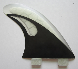 Underice Nieuwste Surf Thruster Tri Set Half Carbon Fins Glasvezel Surf Fin Grote Honingraat Kern Dubbele Tabs Surfboard Fin - Product Image 5