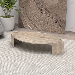 Table basse carrée en pierre de marbre noir minimaliste nordique meubles de maison modernes durables pour salon de ferme - Product Image 6