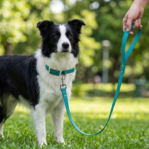 Collar de rastreo GPS para perros Muker, de nailon recubierto de PVC, con remaches, resistente a la abrasión, patrón sólido, para perros pequeños - Product Image 1