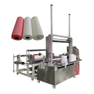 Large Industrial Cloth Roll Rewinding Machine Non woven Kitchen Cleaning Towel Roll Slitting Rewinding Making Machine