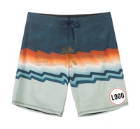 Short de surf 19 "Surfcuz en gros Short de surf extensible dans les 4 sens avec short de surf de plage à quantité minimale de commande bas