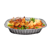 Barquette ovale géante en aluminium de qualité supérieure pour rôtir la viande et la volaille lors des fêtes de Noël