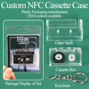 SUNSHING NFC Music Mini Cassette Packaging Bulk DIY Album Keychain Music Player Case Small Cassette Tape Keyring with NFC Chip - Product Image 6