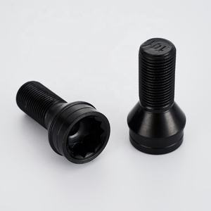 Pour <span class=keywords><strong>BMW</strong></span> M14*1.25, 4+1 Boulon de roue antivol de haute qualité en acier noir, adaptateur de boulon de roue rond de sécurité avec code - Product Image 2