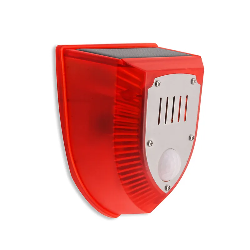 Alarma de sirena Solar profesional, luz de sirena de seguridad, Detector de movimiento, lámpara de seguridad con Sensor Pir para casa y apartamento
