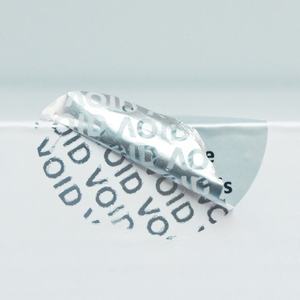 Étiquettes de sécurité anti-effraction argentées personnalisées, autocollants anti-contrefaçon - Product Image 6